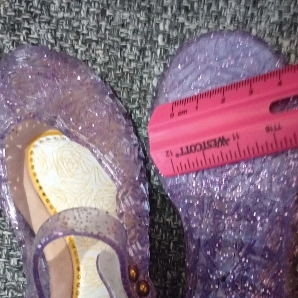 Purple Dress Shoes with Glittery Finish